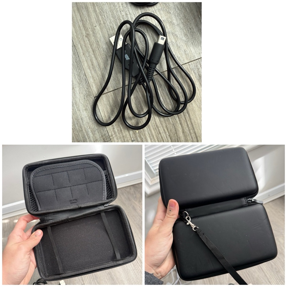 “New” Nintendo 2DS XL Black/Turquoise Bundle 64gb Black Case 3 Chargers - Picture 10 of 16